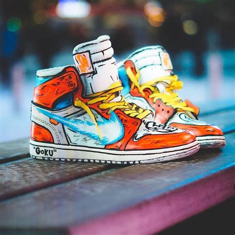 This sneaker comes with a green and. D-Nice on Instagram: "🔥🔥🔥🔥 Dragon Ball Z, Sketch Jordan 1s ...