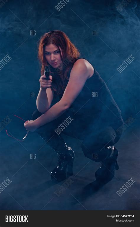 Woman Crouching Down Image And Photo Free Trial Bigstock
