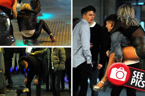 Newcastle Revellers Pictured Stumbling In Drunken Chaos As They Enjoy
