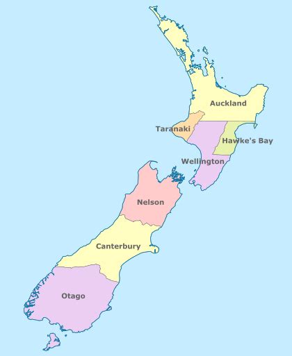 Provinces De Nouvelle Zélande
