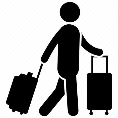 Air Travel Airport Human Passenger Tourist Traveller Icon