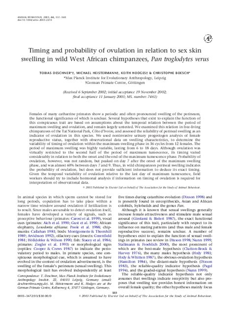 Pdf Timing And Probability Of Ovulation In Relation To Sex Skin