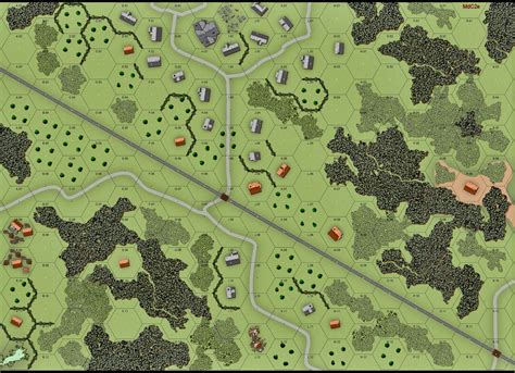 Custom Advanced Squad Leader Map Hexagon Game Advanced Squad Leader