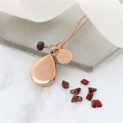 Modern Rose Gold Vermeil Photo Locket Necklace Personalised With