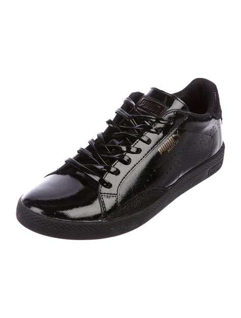 Puma Match Patent Leather Sneakers Black Sneakers Shoes Wpuma20196