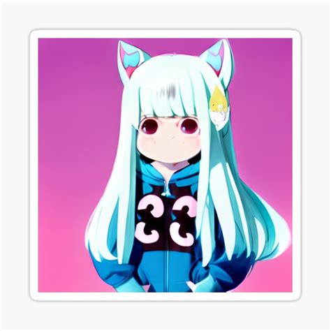 Neko Anime Girl Sticker For Sale By Adjr06 Redbubble