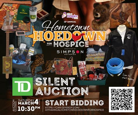 Check Out The Hometown Hoedown For Hospice Silent Auction Now 🤠