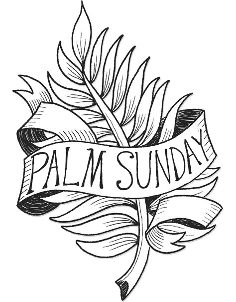 Palm Sunday Coloring Page Sketch Coloring Page