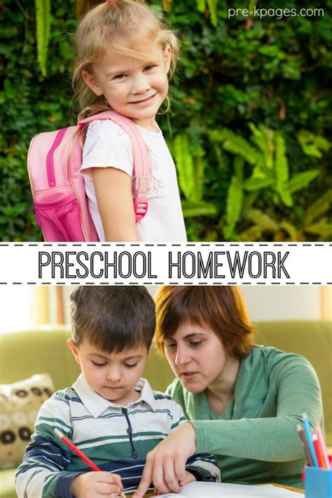Parent handouts (aka fun homework for preschoolers). Homework for Pre-K and Kindergarten