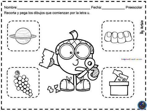 Cuaderno Para Preescolar Vocales Letra U Imagenes Educativas