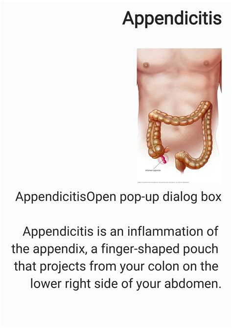 Solution Causes And Symptoms Appendicitis Studypool