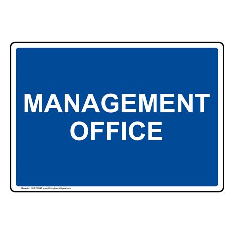 Management Office Sign Nhe 32395