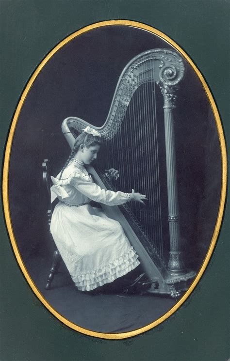 Girl Playing Large Harp Harp Harps Music Celtic Harp