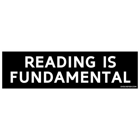 Reading Is Fundamental Bumper Sticker 11 X 3