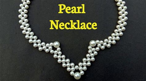 Making Of A Simple Pearl Necklace Necklace Tutorial Useful Easy Artofit