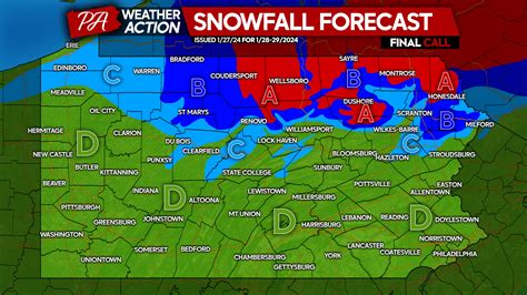 Final Call Snowfall Forecast For Sundays Northern Pa Mountain