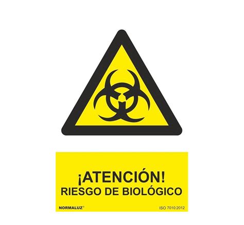 SEÑAL PELIGRO ATENCION RIESGO BIOLÓGICO PVC Rotuvall