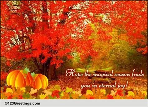 Autumns Magic Wand Free Magic Of Autumn Ecards Greeting Cards