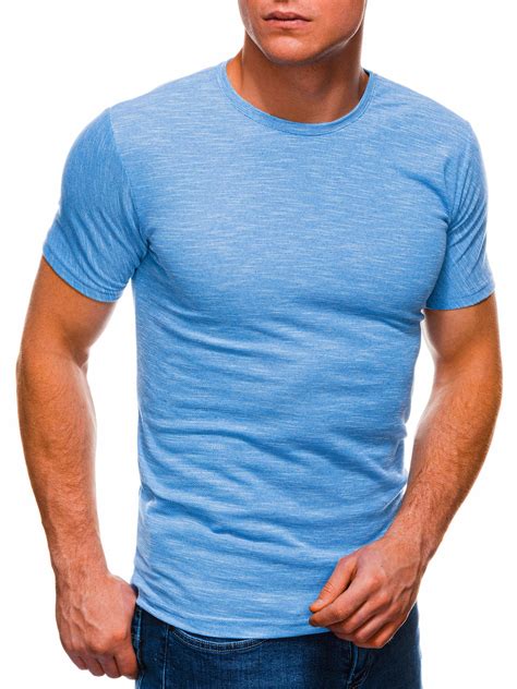 Mens Plain T Shirt S1323 Light Blue Modone Wholesale Clothing