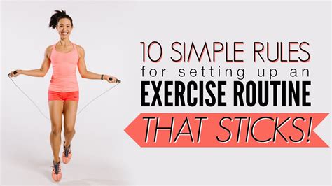 10 Simple Rules For Setting Up An Exercise Routine That