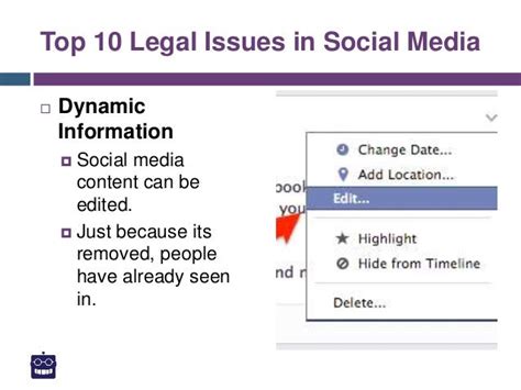 Legal Issues Of Social Media 2016