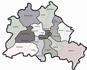 Berlin Karte von Bundesländer | Landkarte Deutschland Regionen Politische