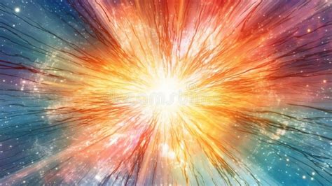 High Energy Particles Explosion Star Explosion With Particles Star