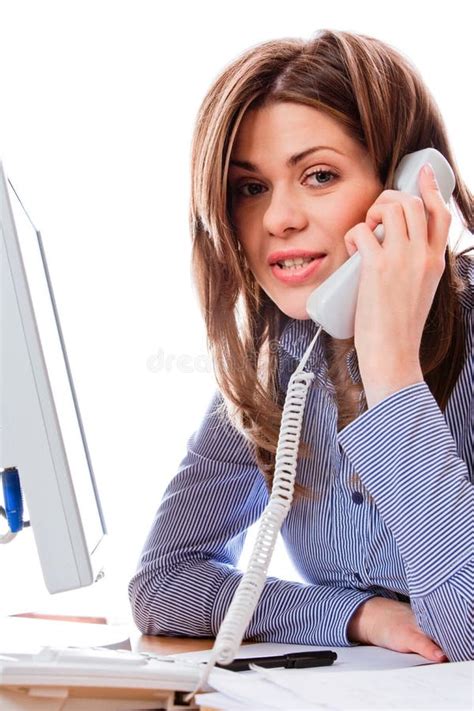 Woman Consultant Portrait Of Young Attractive Woman Working At Office