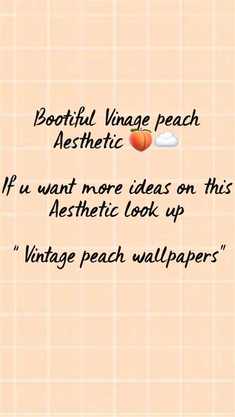 Bootiful Vinage Peach Aesthetic 🍑☁️ If U Want More Ideas On This