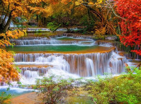 Waterfall River Landscape Nature Waterfalls Autumn