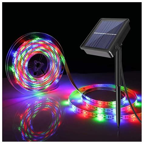 Solar Led Strip Light With 8 Working Modes 3m Colorful