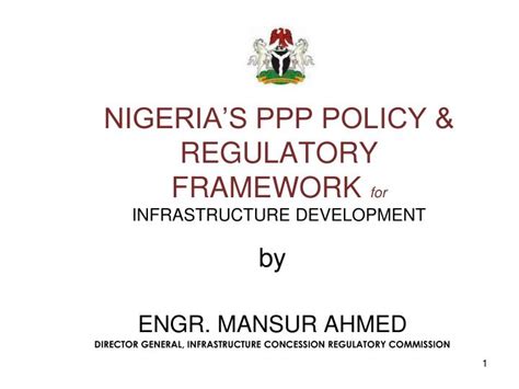 Ppt Nigerias Ppp Policy And Regulatory Framework For Infrastructure