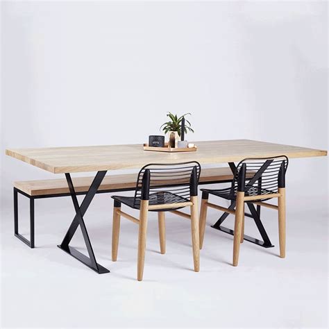 Buy oak dining benches and get the best deals at the lowest prices on ebay! Designer Alexandria Black Steel Industrial Dining Table ...
