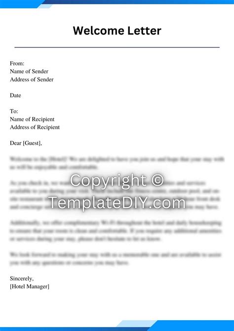 Hotel Welcome Letter Sample With Examples In Pdf And Word