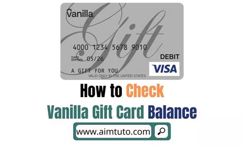 How To Check Vanilla Gift Card Balance Best Ways Aim Tutorials