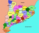 Mapa De Les Comarques De Catalunya | Mapa