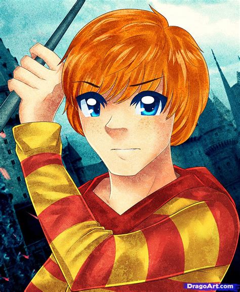 Learn How to Draw Ron Weasley, Anime Ron Weasley, Harry ... How to draw sorting hat from harry potter.