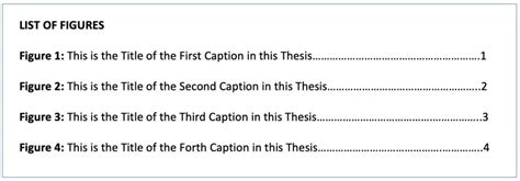 How To Write The List Of Figures For A Thesis Or Dissertation