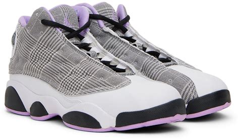 Nike Jordan Kids Grey And Purple Jordan 13 Retro Little Kids Sneakers