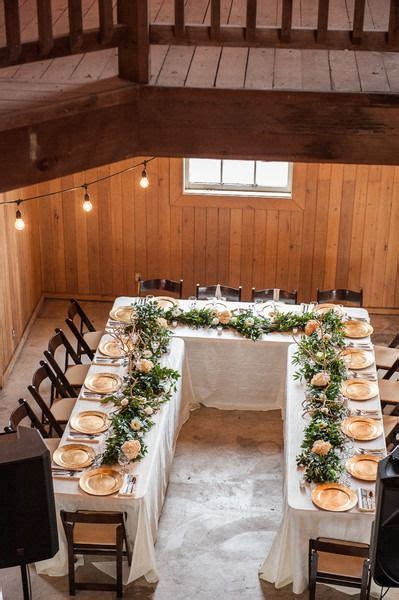 Elegant Wedding Reception Decor Rectangle Head Table With White Table