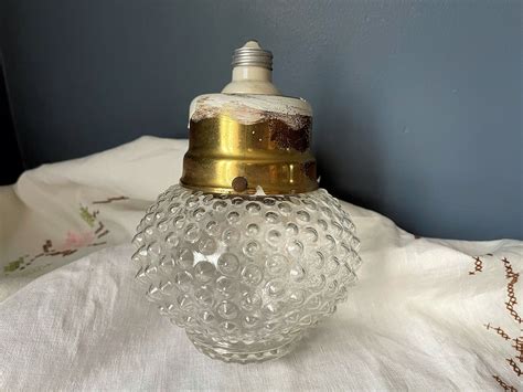 Vintage Jelly Jar Exterior Clear Glass Light Fixture Globe Etsy