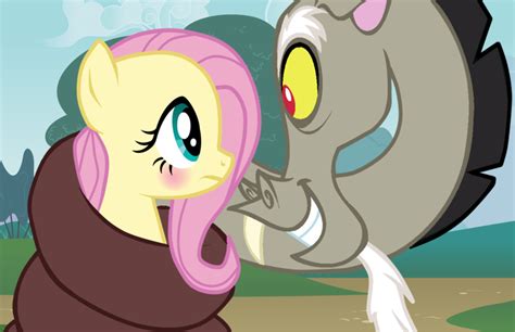 Discord And Fluttershy By Floppy On