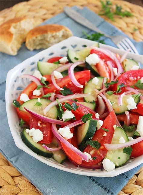 Easy Tomato Cucumber And Red Onion Salad