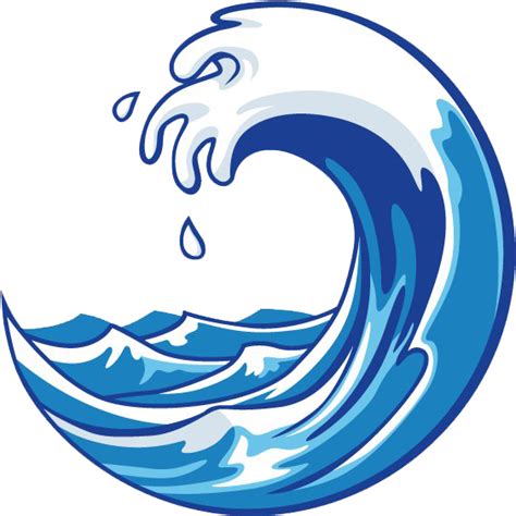 Download Transparent Waves Icon Cartoon Ocean Wave Pngkit