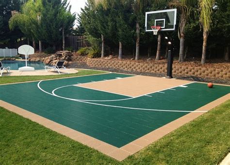 Asphalt courts are built for around $45,000. SnapSports - Backyard Home Court Build - Basketball Court ...
