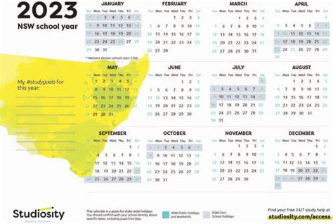 School Terms And Public Holiday Dates For Nsw In 2023 2024 Studiosity