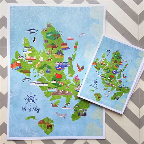 Isle Of Skye Illustrated Map By Kate Mclelland Shop