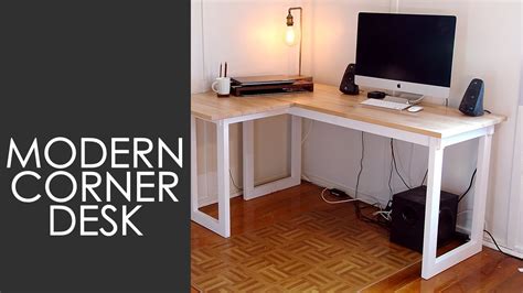 Time lapse video of computer table making. How To Make A Corner Desk On A Budget - YouTube