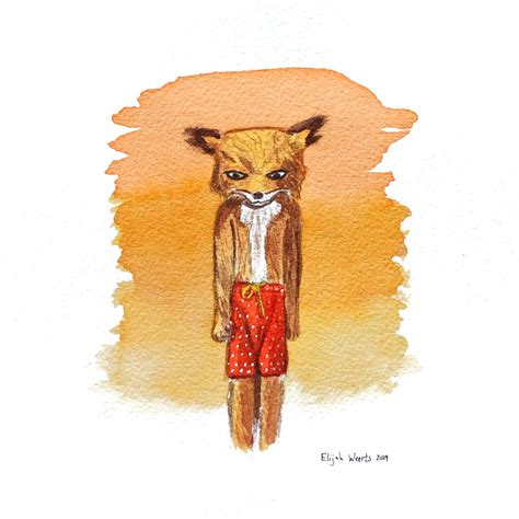 Watercolor Painting Of Ash From Fantastic Mr Fox Watercolor Fox Abstract Watercolor Art
