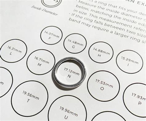 Ring Sizing Guide Posh Totty Designs